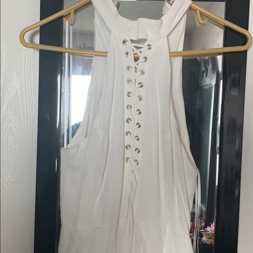 white jumpsuit